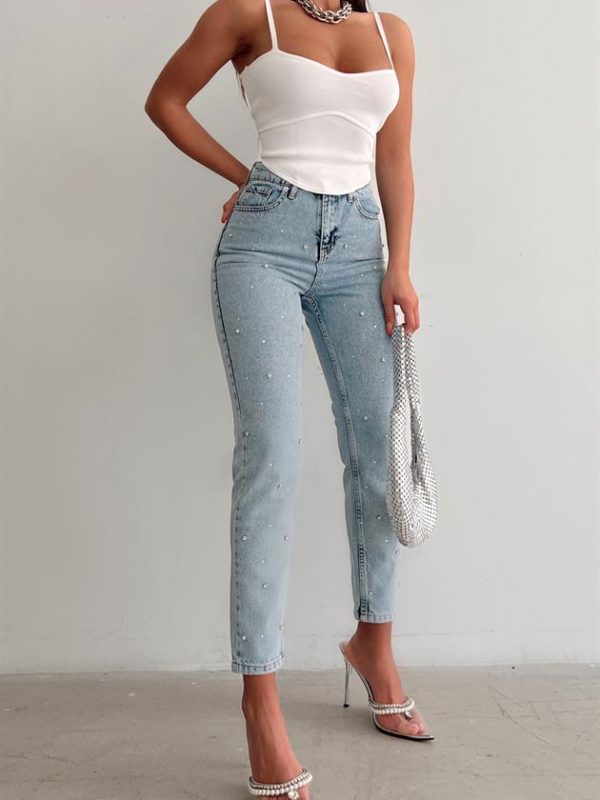 Shiny Stone Clary Jean Blue