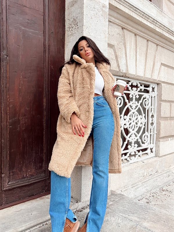 Soft Teddy Coat Beige