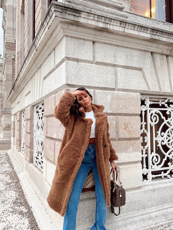 Soft Teddy Coat Brown