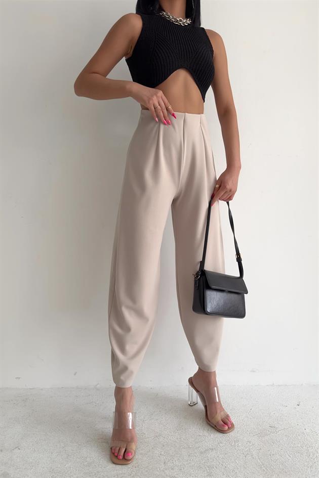 Plier Carrot Fit Trousers Stone