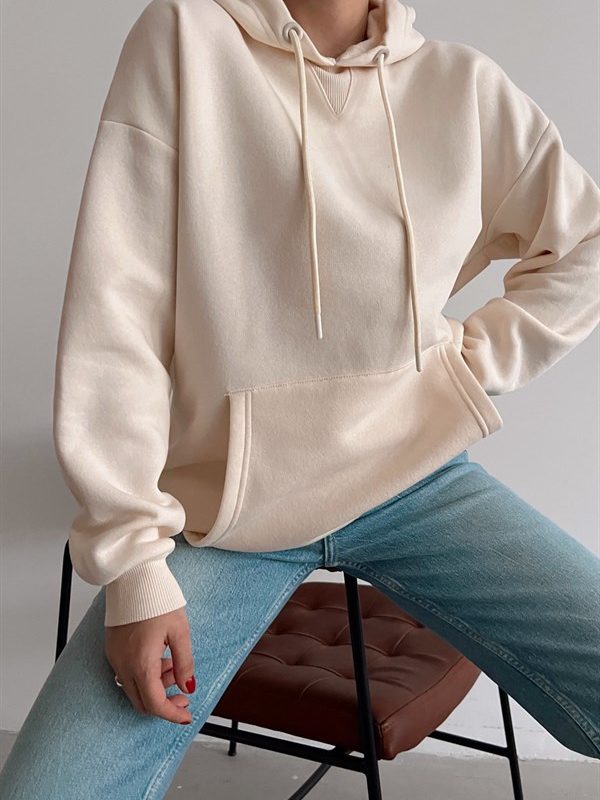 Kangaroo Pocket Comfort Sweatshirt Stone