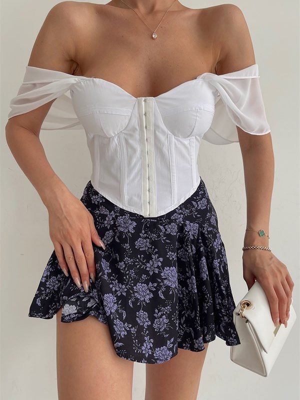 Premium Korsaj Top Beyaz